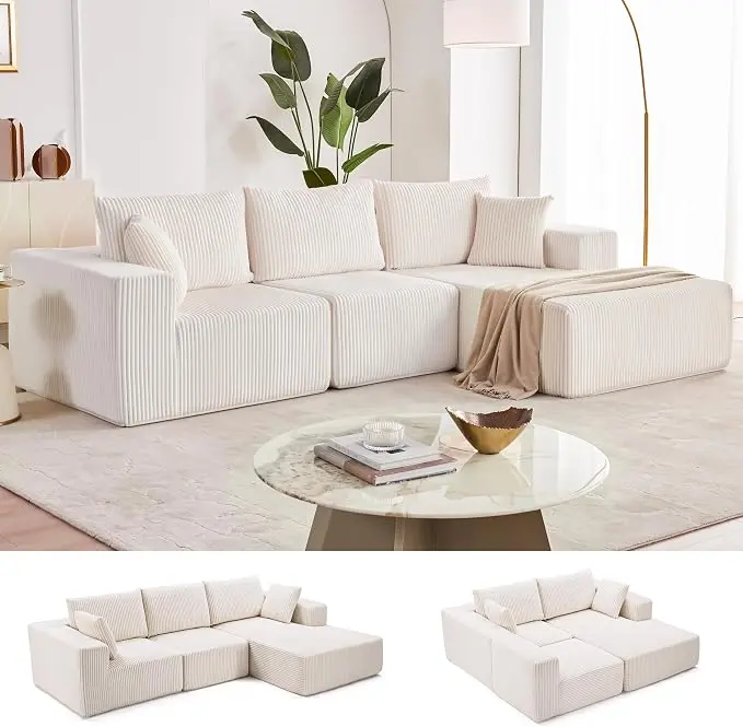 Weture 108” Modular Sectional Sofa, Cloud Sectional Couch