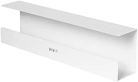 White 17 inch Under Desk Cable Management Tray, DESK-AC06-1CW