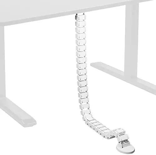 White Under Desk Vertebrae Cable Management Kit, DESK-AC01C-W