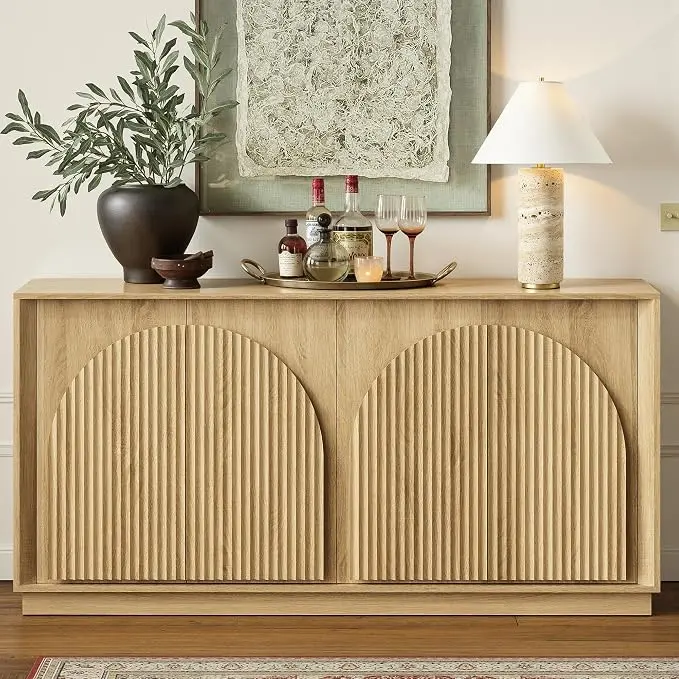 win2win Fluted Sideboard Buffet Cabinet