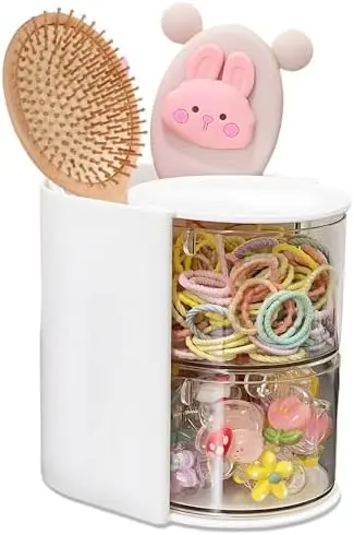 With Hair Brush Holder(White,2-Layer)