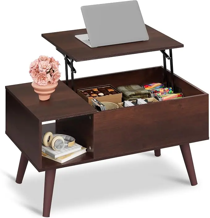WLIVE Coffee Table for Living Room, Small Coffee Table