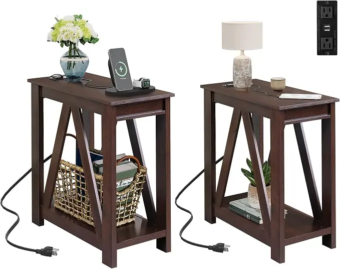 WLIVE End Tables Living Room Set of 2