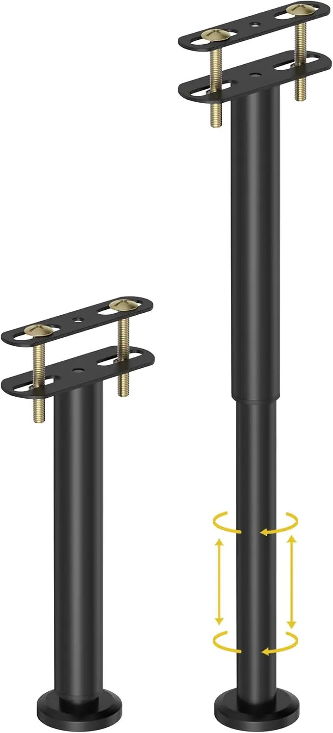 Wlrrcwdttc 2 Pcs Adjustable Height Bed Support Legs 10-17 inch, Bed Frame