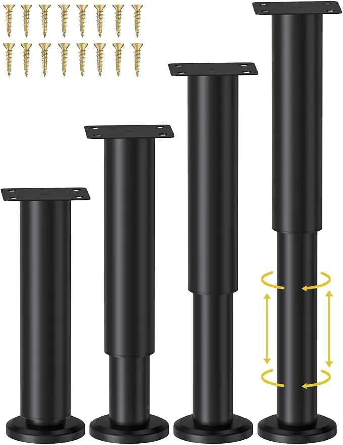Wlrrcwdttc 4 Pcs Adjustable Height Bed Support Legs