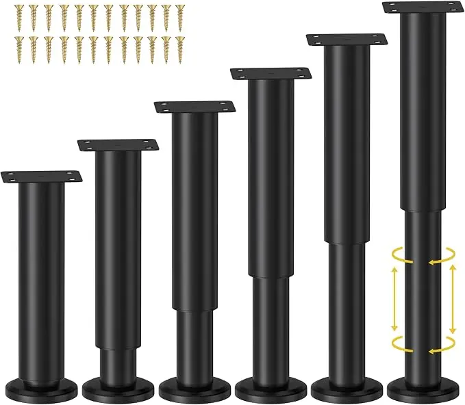 Wlrrcwdttc 6 Pcs Adjustable Height Bed Support Legs