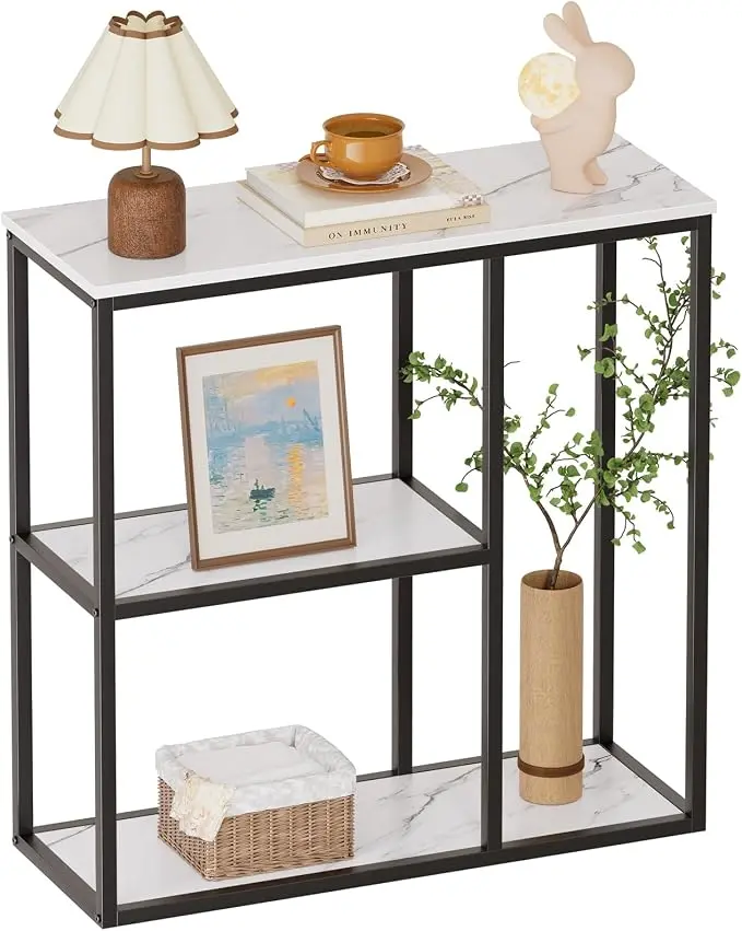 WOHOMO Console Table, 12 Inch Narrow Entryway Table
