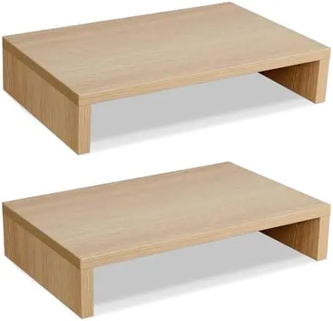 Wood Monitor Stand Riser-2 Packs, Maple