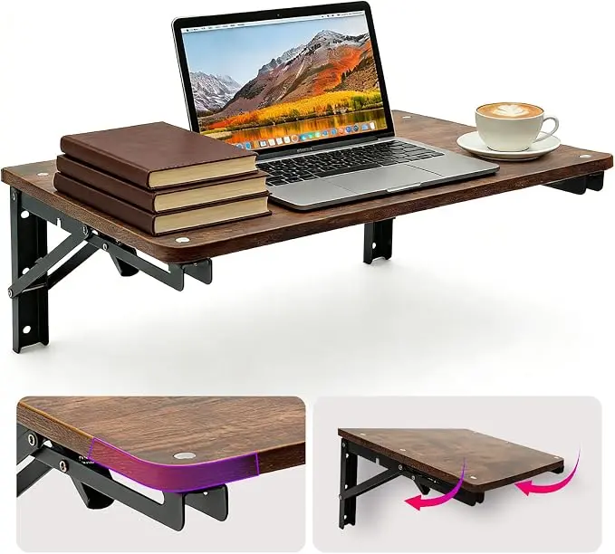 Wooden Folding Shelf Wall Mounted