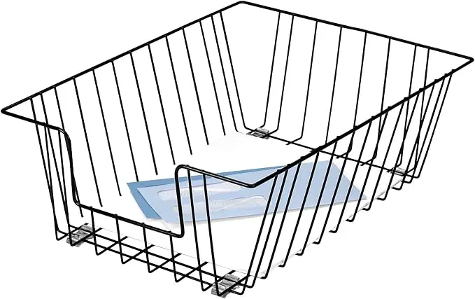 Workstation Legal Size Desk Tray Organizer, Wire, Black (65112)