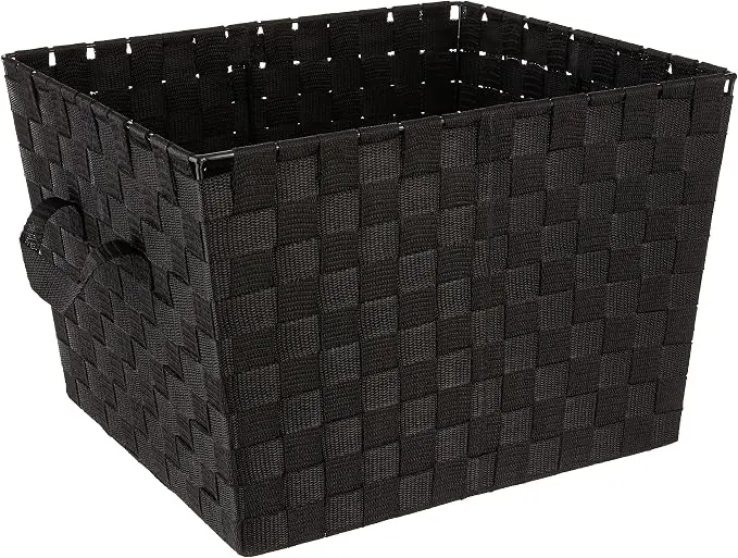 Woven Strap Tote Black