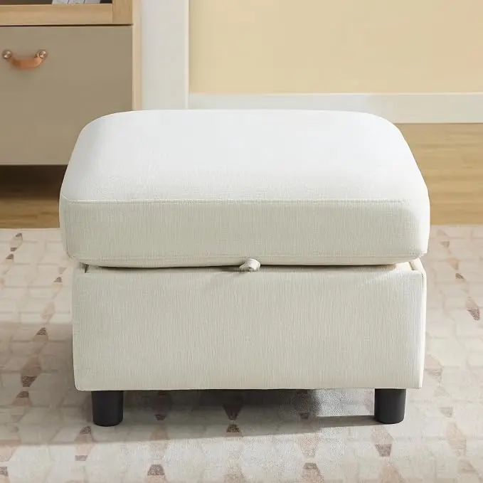 WUTUTUEE 25" Square Storage Ottoman
