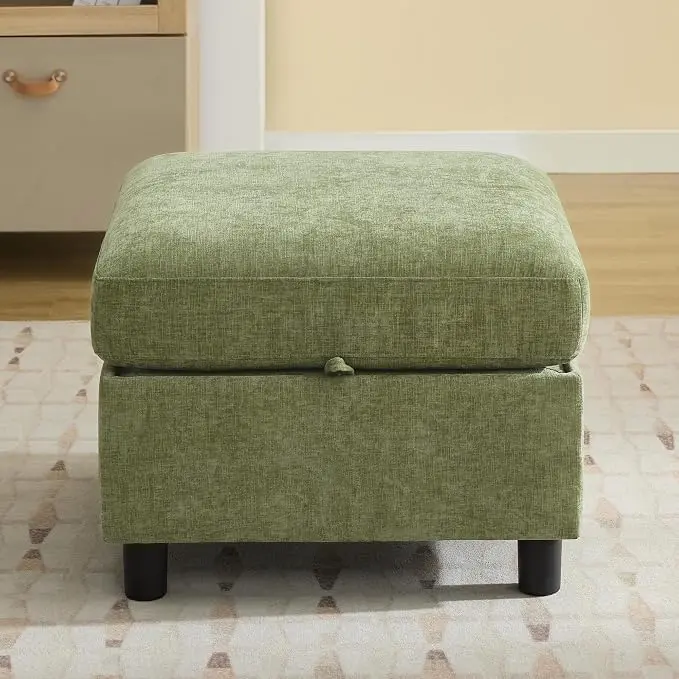 WUTUTUEE 25" Square Storage Ottoman