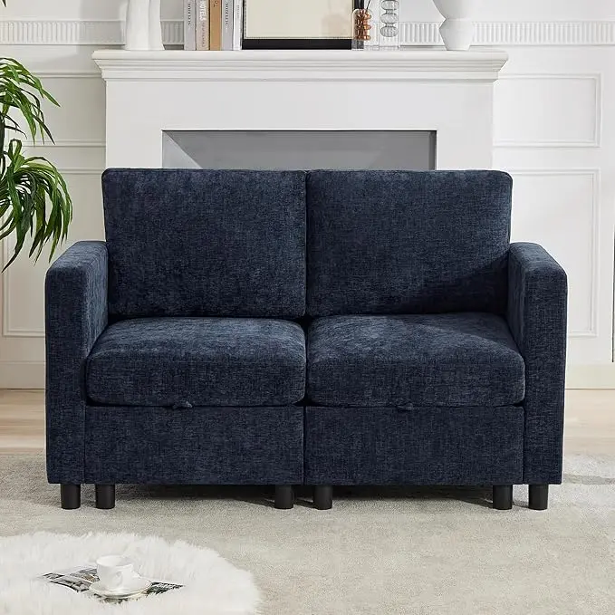 WUTUTUEE 58'' Modular Sectional Loveseat Sofa, Modern Love Seat 2 Seater Sofa