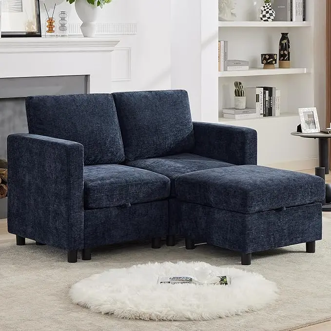 WUTUTUEE 58'' Modular Sectional Loveseat Sofa