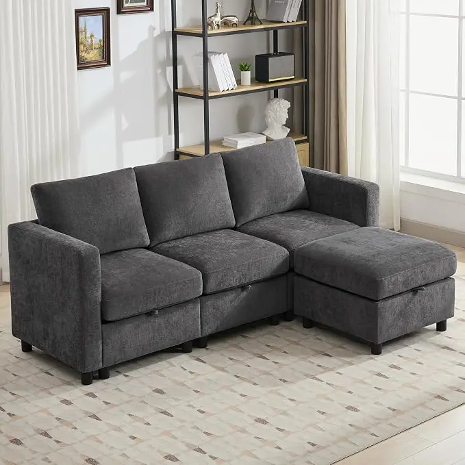 WUTUTUEE 83”Modular Convertible L Shaped Couch Set