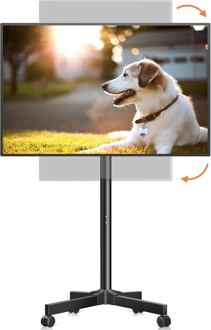 XINLEI Mobile TV Carts, Rotating Rolling TV Stand on Wheels