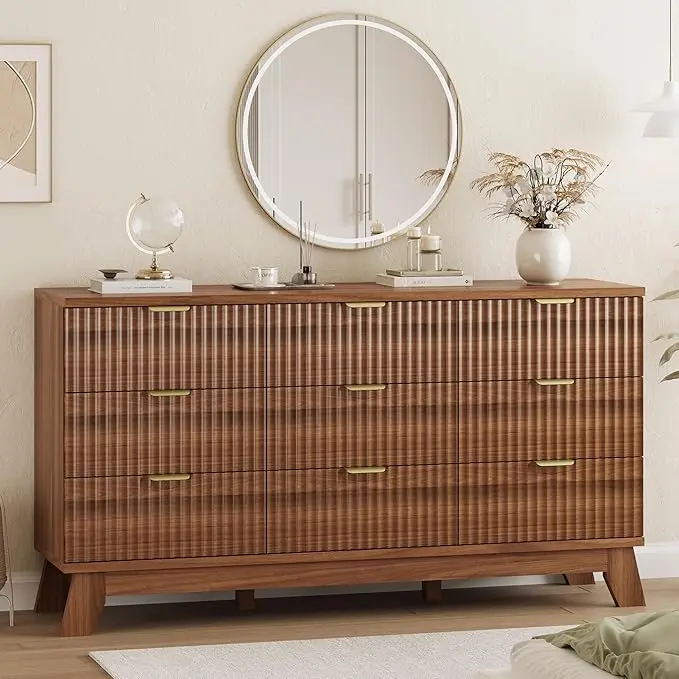 Xixini Fluted Dresser for Bedroom