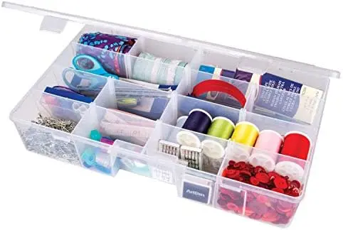 XL Solutions Box Craft Organizer with Dividers, Clear