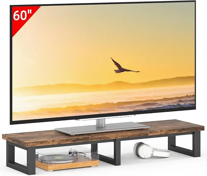 YAOHUOO 45" Large TV Riser for 32-60 inch TV, TV Riser Stand Shelf