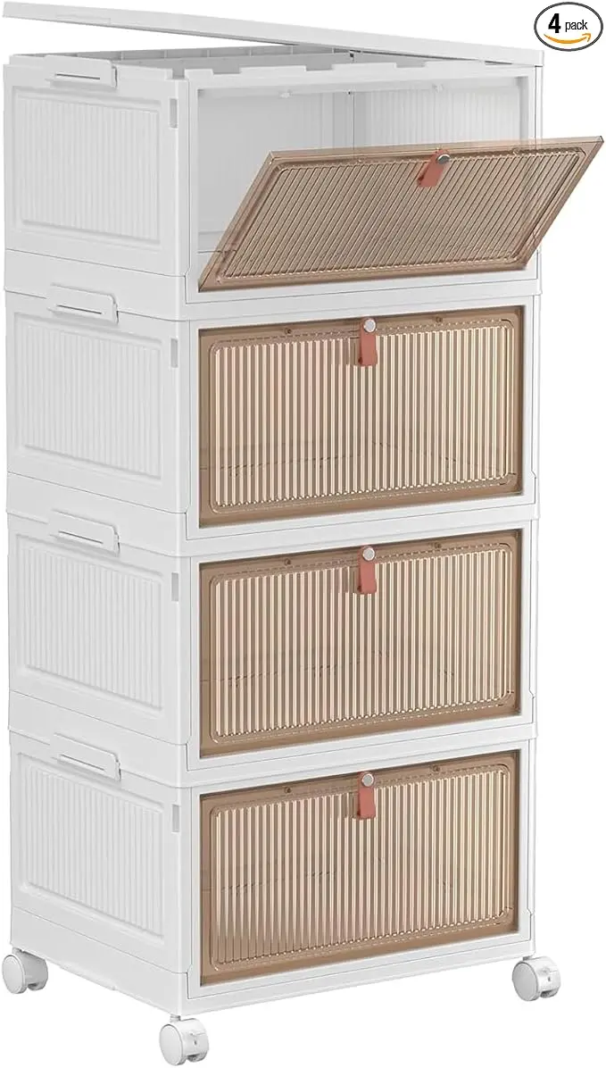 YFXCVSL 4 Tier Plastic Storage Bins