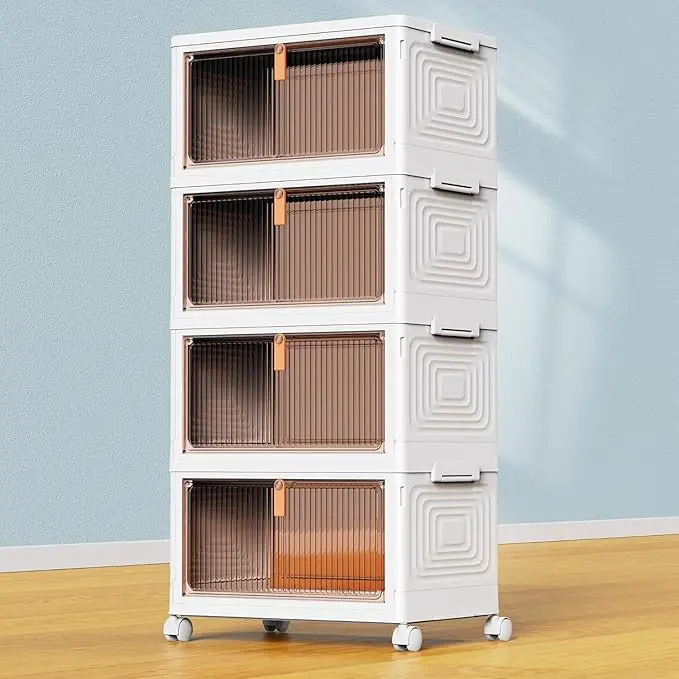 YFXCVSL 4 Tier Plastic Storage Bins