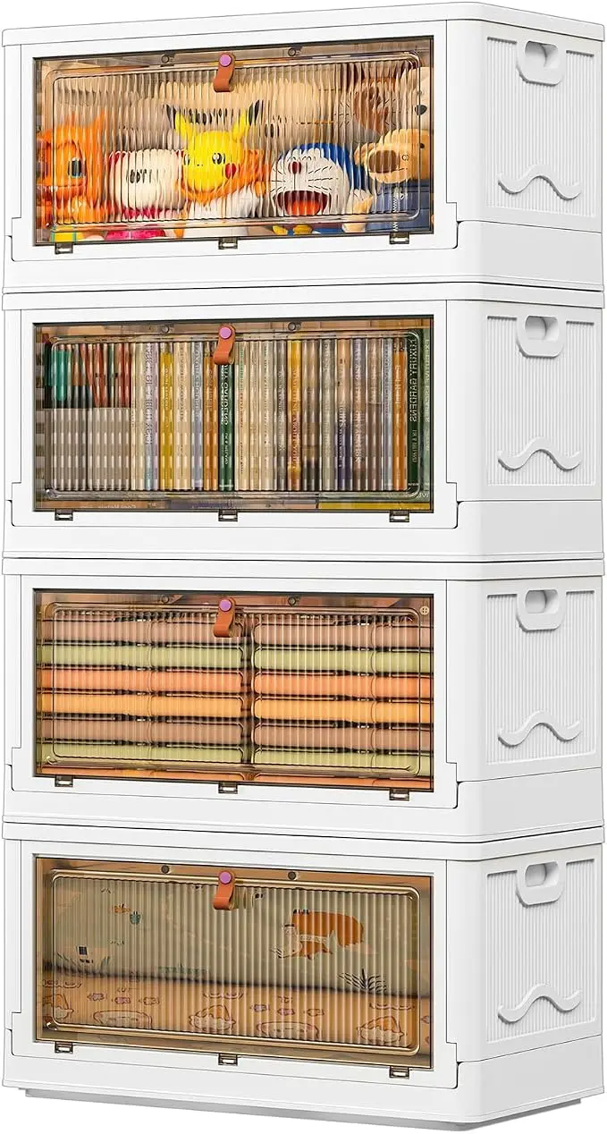 YFXCVSL 4 Tier Plastic Storage Bins