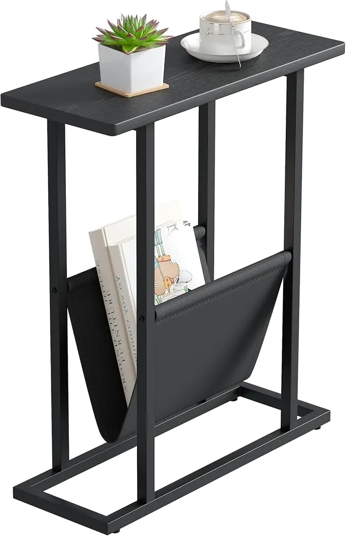 Yusong Narrow Side Table for Small Spaces, Small End Table