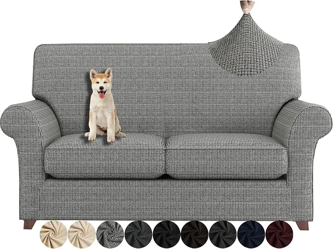 ZNSAYOTX 3 Piece Loveseat Covers
